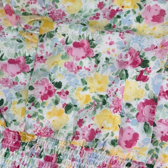 Janie and Jack Floral Smocked Waist Chiffon Top Size 12 Girls - Picture 4 of 8